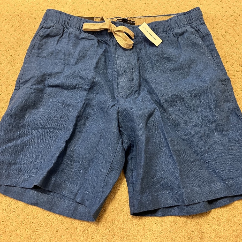 Banana Republic 8" Men's Linen Easy Shorts Medium